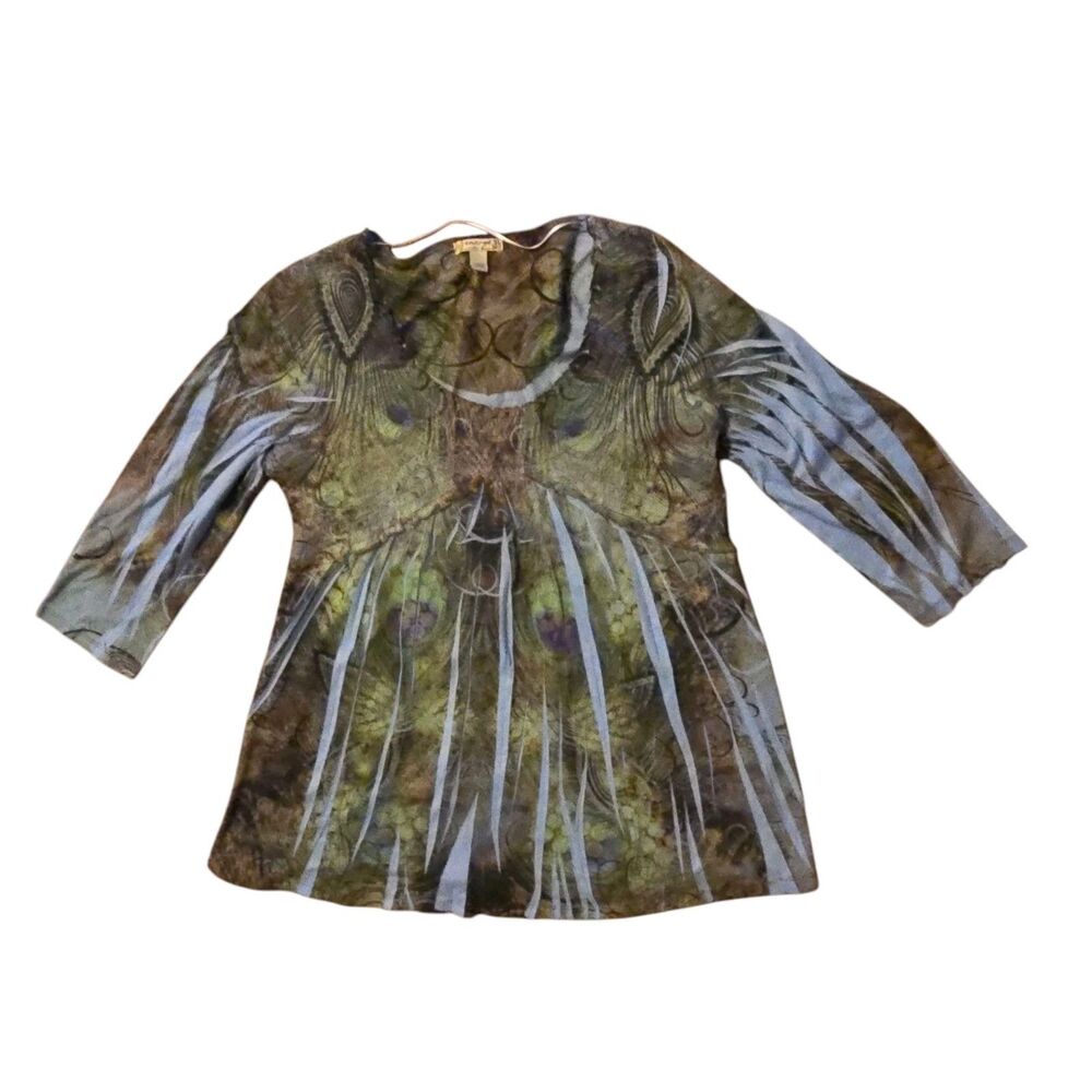 VTG Energe XL Baby Doll Top Hippie Artsy Boho Y2K 90's